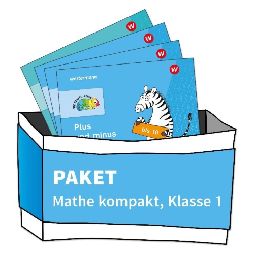 Buchcover und Innenansicht für das Buch: DIE BUNTE REIHE - Mathematik. Paket Mathe kompakt  Klasse 1
