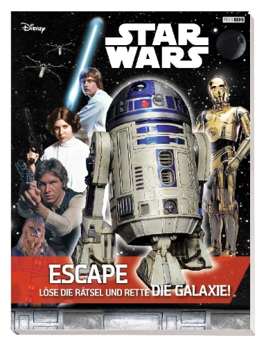 Buchcover und Innenansicht für das Buch: Star Wars: ESCAPE - Löse die Rätsel und rette die Galaxie!