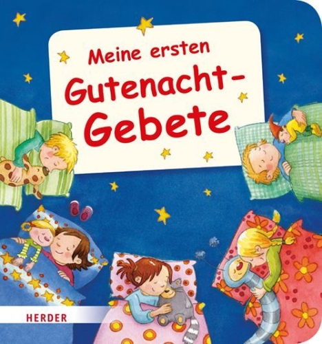 Buchcover und Innenansicht für das Buch: Meine ersten Gutenachtgebete