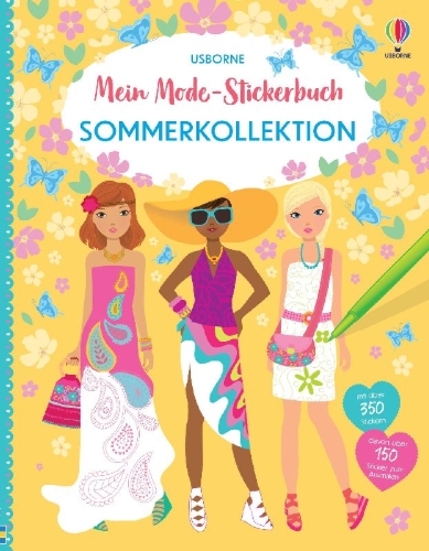 Buchcover und Innenansicht für das Buch: Mein Mode-Stickerbuch: Sommerkollektion