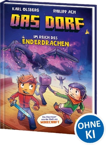 Buchcover und Innenansicht für das Buch: Das Dorf (Band 4) - Im Reich des Enderdrachen