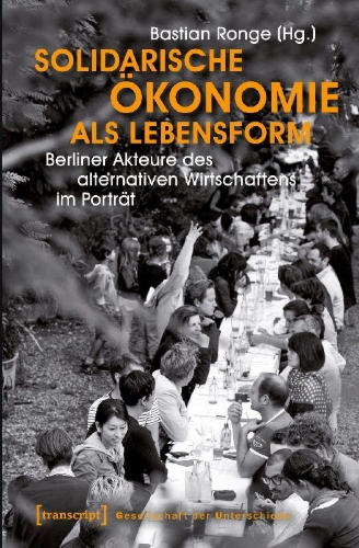 Buchcover und Innenansicht für das Buch: Solidarische Ökonomie als Lebensform