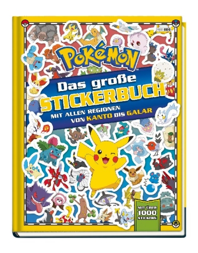 Buchcover und Innenansicht für das Buch: Pokémon Epic Sticker Collection from Kanto to Galar