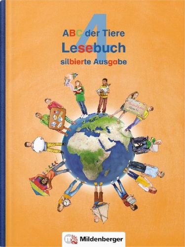 Buchcover und Innenansicht für das Buch: ABC der Tiere 4 - Lesebuch, silbierte Ausgabe · Neubearbeitung