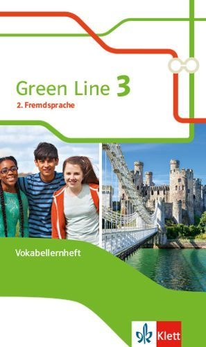 Buchcover und Innenansicht für das Buch: Green Line 3. Ausgabe 2. Fremdsprache. Vokabellernheft Klasse 8