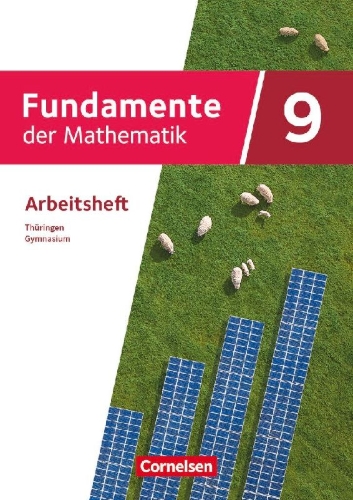 Buchcover und Innenansicht für das Buch: Fundamente der Mathematik 9. Schuljahr - Thüringen - Arbeitsheft mit Medien