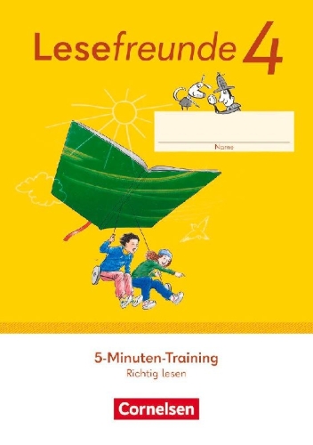 Buchcover und Innenansicht für das Buch: Lesefreunde 4. Schuljahr. 5-Minuten-Training "Richtig lesen". Arbeitsheft. Östliche Bundesländer und Berlin