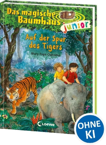 Buchcover und Innenansicht für das Buch: Das magische Baumhaus junior 17 - Auf der Spur des Tigers