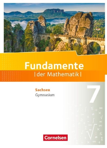 Buchcover und Innenansicht für das Buch: Fundamente der Mathematik 7. Schuljahr - Sachsen - Schülerbuch
