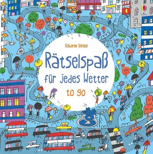 Buchcover und Innenansicht für das Buch: Rätselspaß für jedes Wetter to go