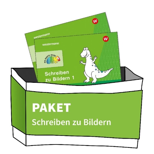 Buchcover und Innenansicht für das Buch: DIE BUNTE REIHE - Deutsch. Paket: Schreiben zu Bildern (2 Hefte)