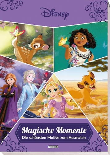 Buchcover und Innenansicht für das Buch: Disney: Magische Momente - Die schönsten Motive zum Ausmalen