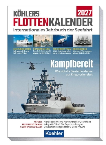 Buchcover und Innenansicht für das Buch: Köhlers FlottenKalender 2027