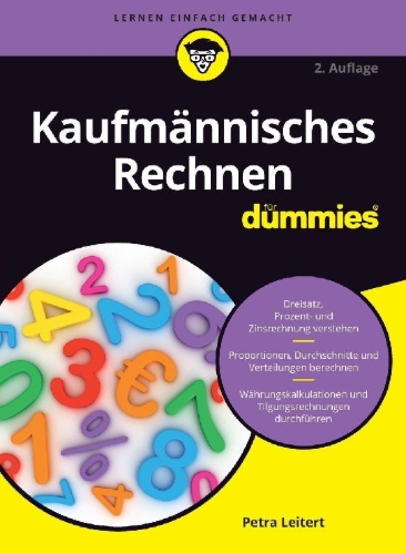 Buchcover und Innenansicht für das Buch: Kaufmännisches Rechnen für Dummies