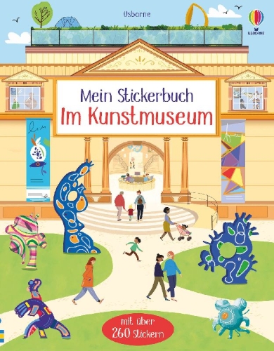 Buchcover und Innenansicht für das Buch: Mein Stickerbuch: Im Kunstmuseum