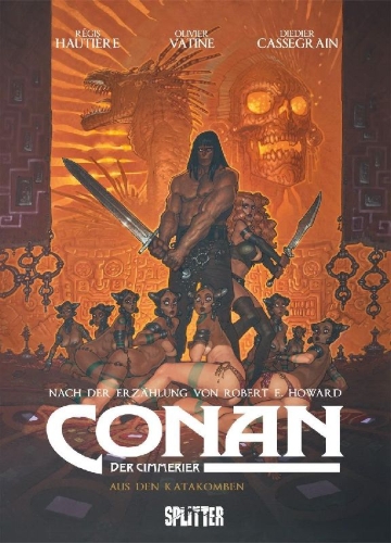 Buchcover und Innenansicht für das Buch: Conan der Cimmerier: Aus den Katakomben