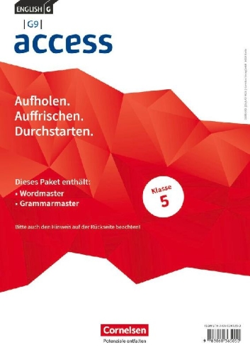 Buchcover und Innenansicht für das Buch: English G Access - G9 - Band 1: 5. Schuljahr - Wordmaster und Grammarmaster (Im Paket)