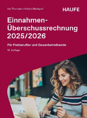 Buchcover und Innenansicht für das Buch: Einnahmen-Überschussrechnung 2025/2026