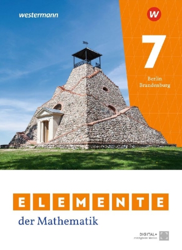 Buchcover und Innenansicht für das Buch: Elemente der Mathematik SI 7. Schuljahr. Ausgabe 2025 für Berlin und Brandenburg