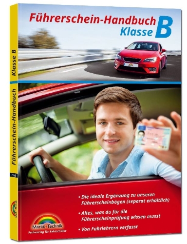 Buchcover und Innenansicht für das Buch: Führerschein Handbuch Klasse B - Auto - top aktuell
