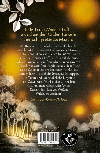 Buchcover und Innenansicht für das Buch: Daresh - Im Herz des Weißen Waldes