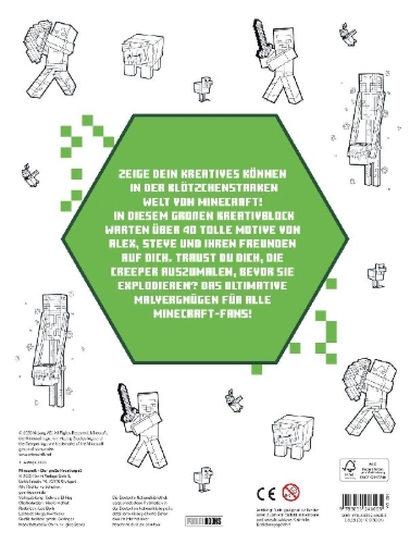 Buchcover und Innenansicht für das Buch: Minecraft: Der große Kreativspaß