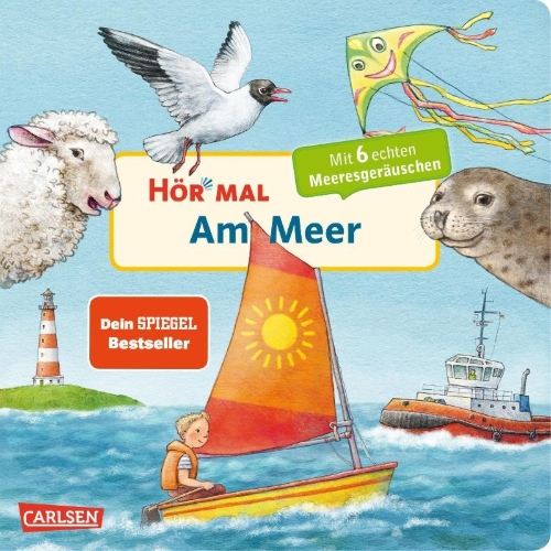Buchcover und Innenansicht für das Buch: Hör mal (Soundbuch): Am Meer