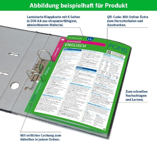 Buchcover und Innenansicht für das Buch: PONS Grammatik auf einen Blick Niederländisch