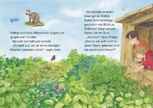 Buchcover und Innenansicht für das Buch: Das magische Baumhaus junior 06 - Verborgen im Dschungel