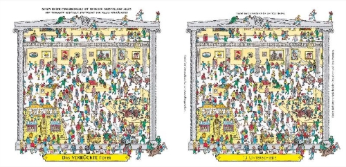 Buchcover und Innenansicht für das Buch: Where is Wally - Double Trouble At The Museum