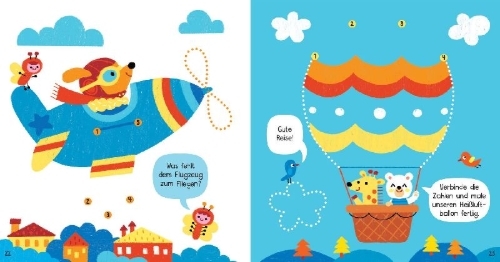 Buchcover und Innenansicht für das Buch: Kleine Kreativ-Werkstatt - Mein erstes Von-Punkt-zu-Punkt-Buch