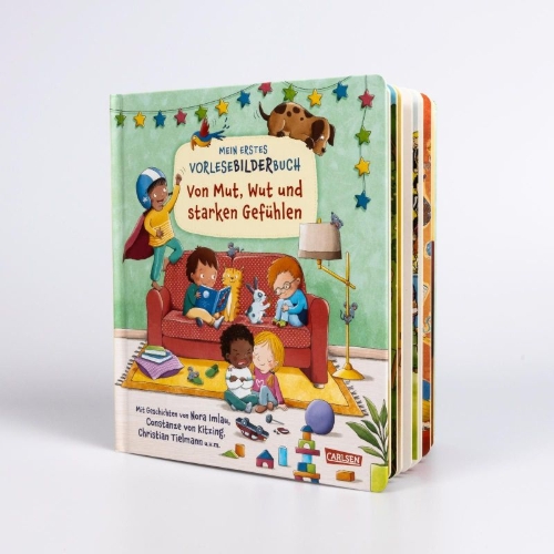 Buchcover und Innenansicht für das Buch: Mein erstes Vorlese-Bilder-Buch: Von Mut, Wut und starken Gefühlen