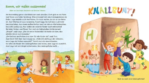 Buchcover und Innenansicht für das Buch: Mein erstes Vorlese-Bilder-Buch: Von Mut, Wut und starken Gefühlen