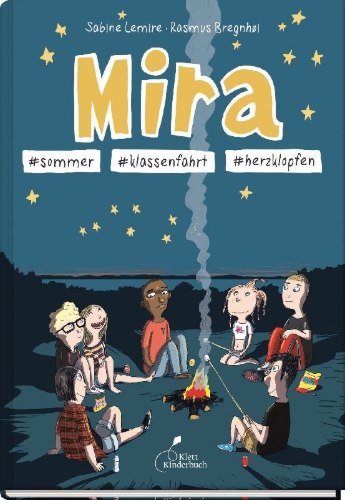 Buchcover und Innenansicht für das Buch: Mira #sommer #kærester #telttur