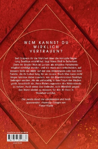 Buchcover und Innenansicht für das Buch: Honesty. Was die Lüge uns kostet