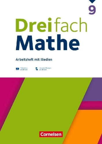 Buchcover und Innenansicht für das Buch: Dreifach Mathe 9. Schuljahr - Ausgabe 2021 - Arbeitsheft mit Lösungen