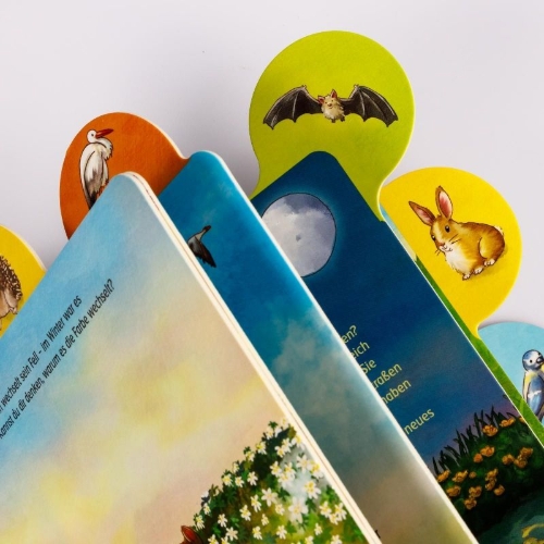 Buchcover und Innenansicht für das Buch: Was machen die Tiere im Frühling?