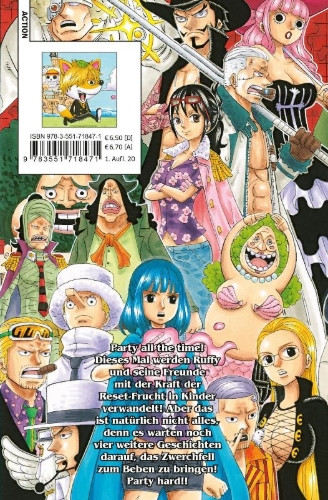 Buchcover und Innenansicht für das Buch: One Piece Party