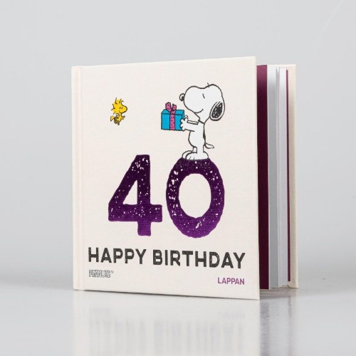 Buchcover und Innenansicht für das Buch: Peanuts Geschenkbuch: Happy Birthday zum 40. Geburtstag