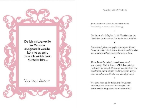 Buchcover und Innenansicht für das Buch: The World according to Yves Saint Laurent