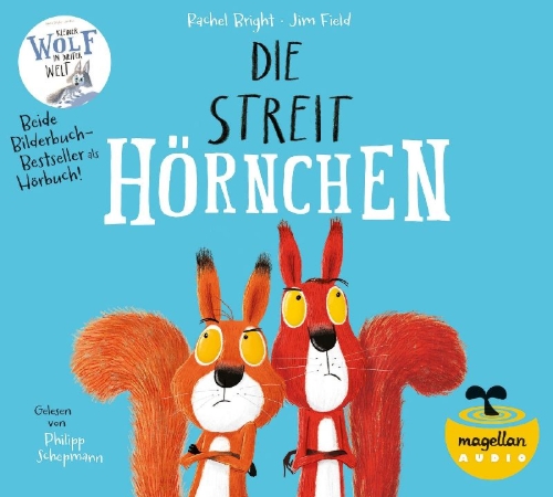 Buchcover und Innenansicht für das Buch: Die Streithörnchen / Kleiner Wolf in weiter Welt (Audio-CD)