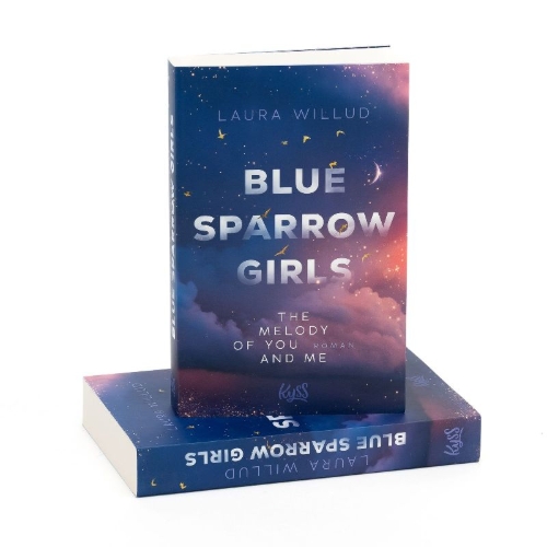 Buchcover und Innenansicht für das Buch: Blue Sparrow Girls - The Melody of You and Me