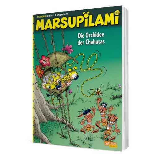 Buchcover und Innenansicht für das Buch: Marsupilami 17: L'orchidée des Chahutas
