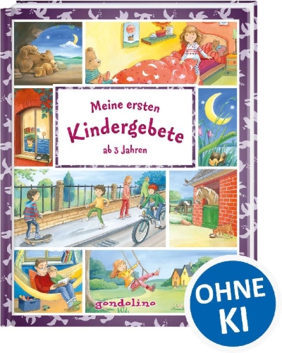Buchcover und Innenansicht für das Buch: Meine ersten Kindergebete ab 3 Jahren