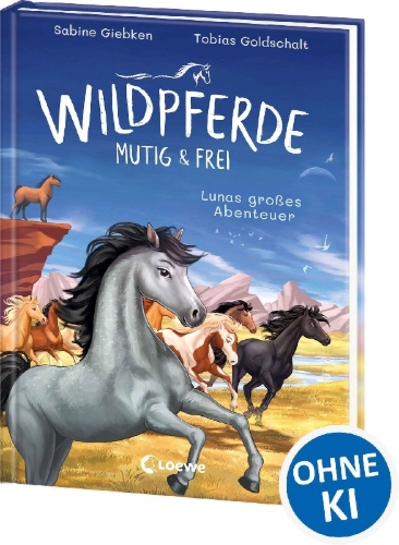 Buchcover und Innenansicht für das Buch: Wildpferde - mutig und frei (Band 1) - Lunas großes Abenteuer