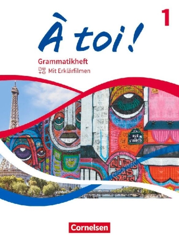 Buchcover und Innenansicht für das Buch: À toi ! Band 1 - Grammatikheft