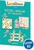 Buchcover und Innenansicht für das Buch: Leselöwen Rätsel-Rallye für Leseprofis - 2. Klasse (Türkis)