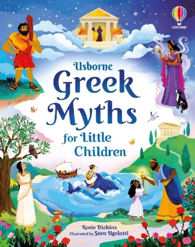 Buchcover und Innenansicht für das Buch: Greek Myths for Little Children