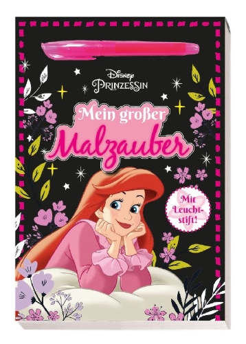 Buchcover und Innenansicht für das Buch: Disney Prinzessin: Mein großer Malzauber