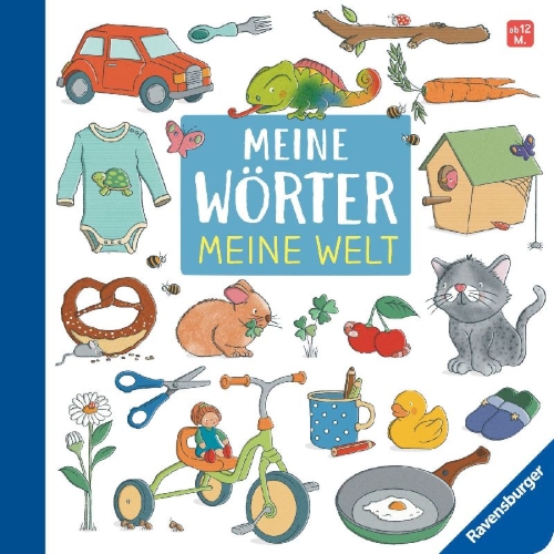 Buchcover und Innenansicht für das Buch: Meine Wörter - Meine Welt: Mein erstes buntes Wörterbuch